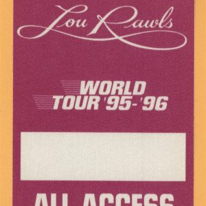 Lou Rawls 1995 Concert Tour ALL ACCESS Backstage Pass