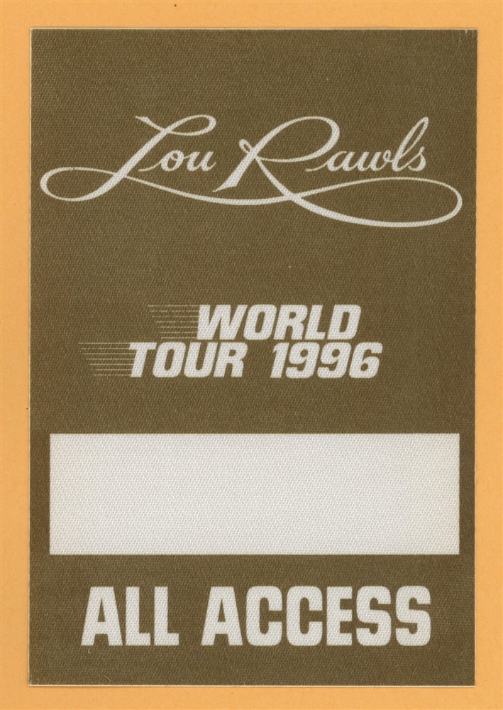 Lou Rawls 1996 Concert Tour ALL ACCESS Backstage Pass