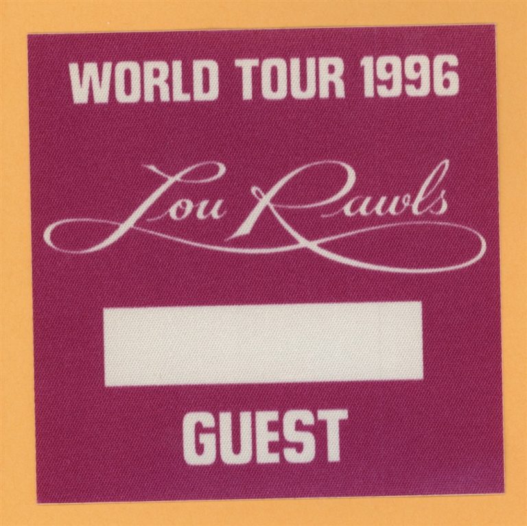 Lou Rawls 1996 Concert Tour GUEST Backstage Pass