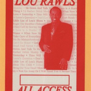 Lou Rawls 1999 Concert Tour ALL ACCESS Backstage Pass