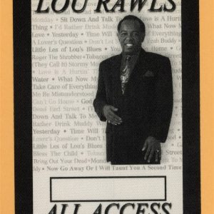 Lou Rawls 1999 Concert Tour ALL ACCESS Backstage Pass
