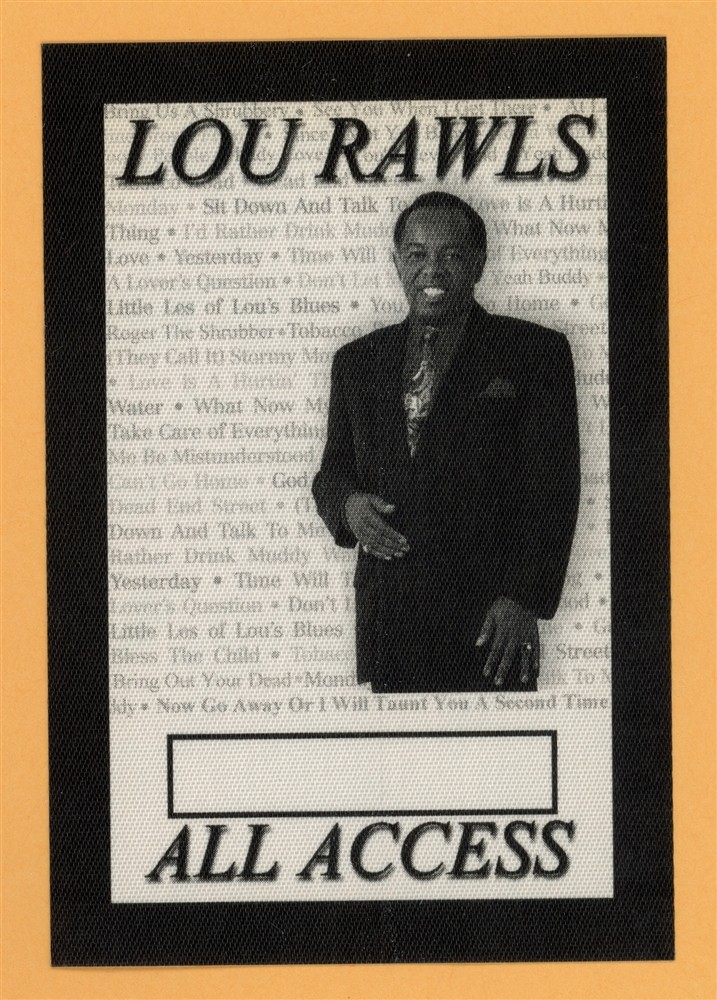 Lou Rawls 1999 Concert Tour ALL ACCESS Backstage Pass