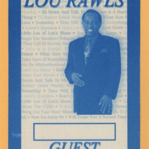 Lou Rawls 1999 Concert Tour GUEST Backstage Pass