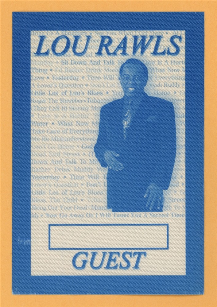 Lou Rawls 1999 Concert Tour GUEST Backstage Pass