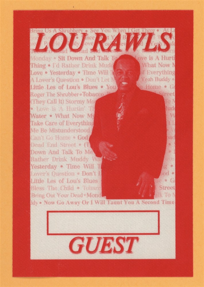 Lou Rawls 1999 Concert Tour GUEST Backstage Pass