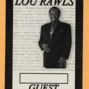 Lou Rawls 1999 Concert Tour GUEST Backstage Pass