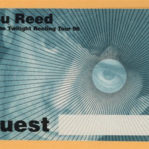 Lou Reed 1996 Set the Twilight Reeling Concert Tour GUEST Backstage Pass