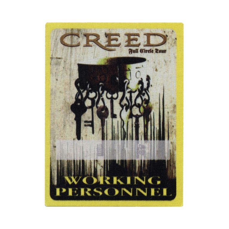 Creed 2010 Full Circle Concert Tour Working Backstage Pass