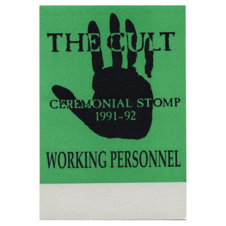The Cult 1991 Ceremonial Stomp Concert Tour Working Backstage Pass