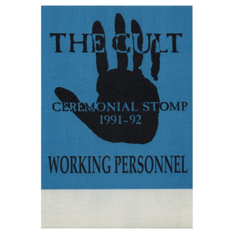 The Cult 1991 Ceremonial Stomp Concert Tour Working Backstage Pass
