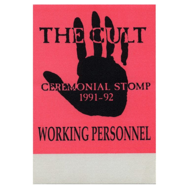 The Cult 1991 Ceremonial Stomp Concert Tour Working Backstage Pass