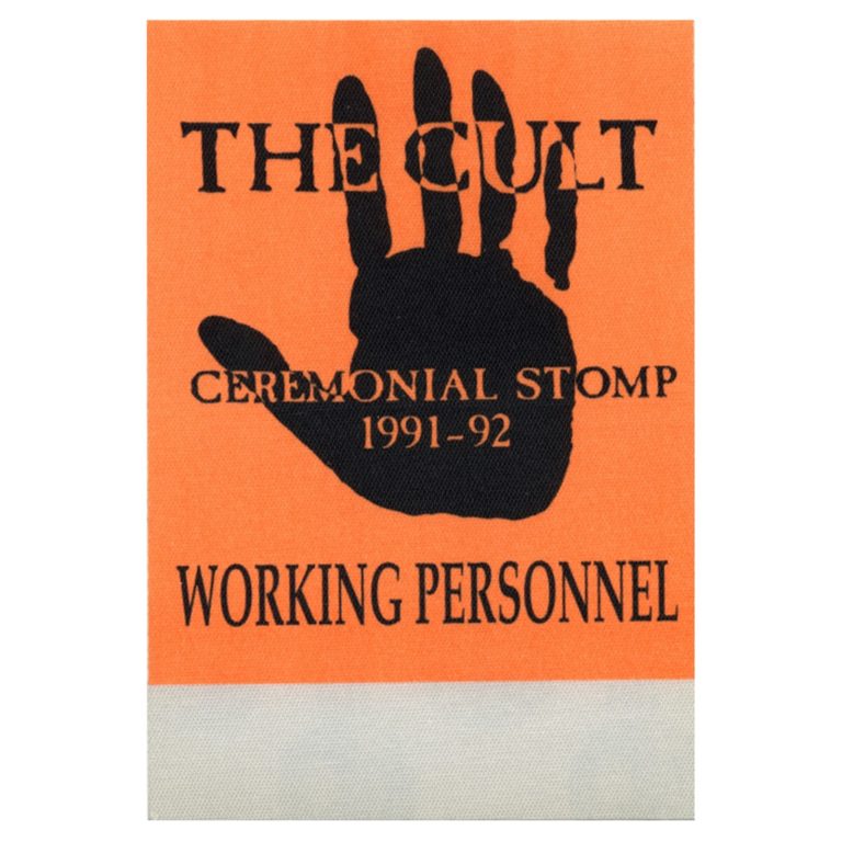 The Cult 1991 Ceremonial Stomp Concert Tour Working Backstage Pass