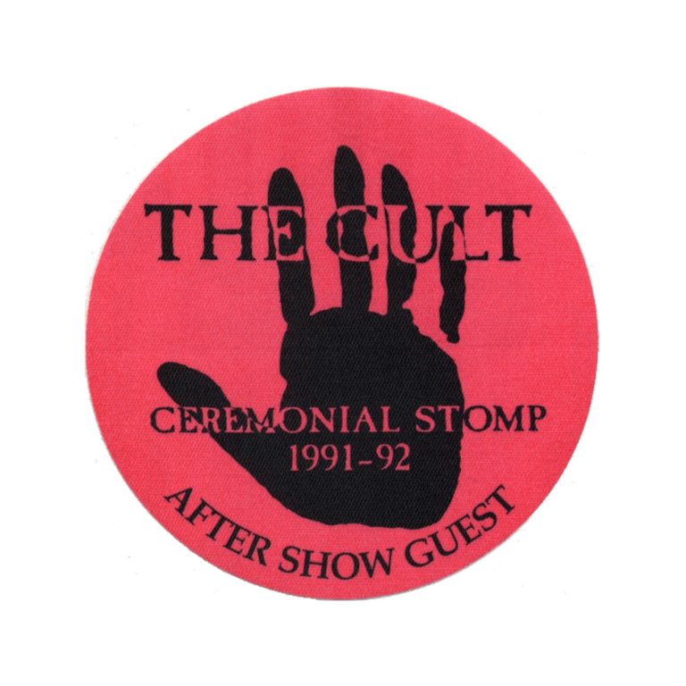 The Cult 1991 Ceremonial Stomp Concert Tour Aftershow Backstage Pass