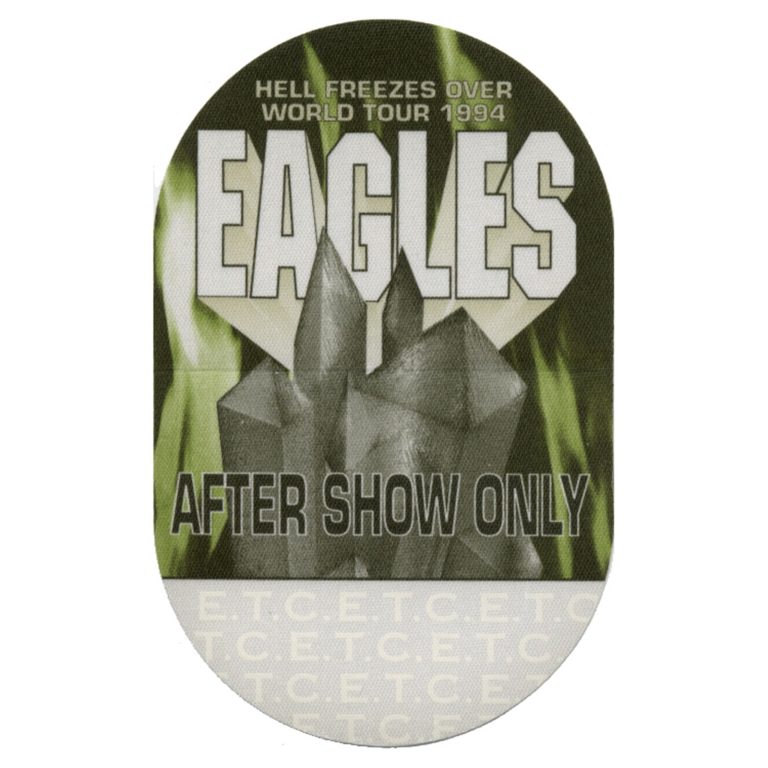 The Eagles 1994 Hell Freezes Over Concert Tour Aftershow Backstage Pass