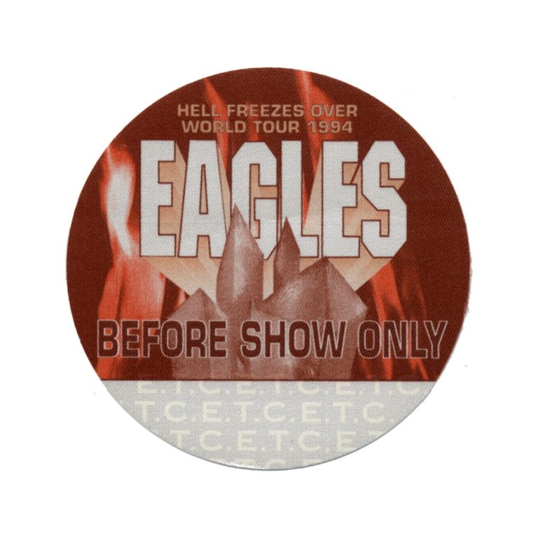 The Eagles 1994 Hell Freezes Over Concert Tour Before Show Backstage Pass