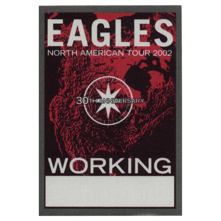 The Eagles 2002 30th Anniversary Concert Tour Working Backstage Pass