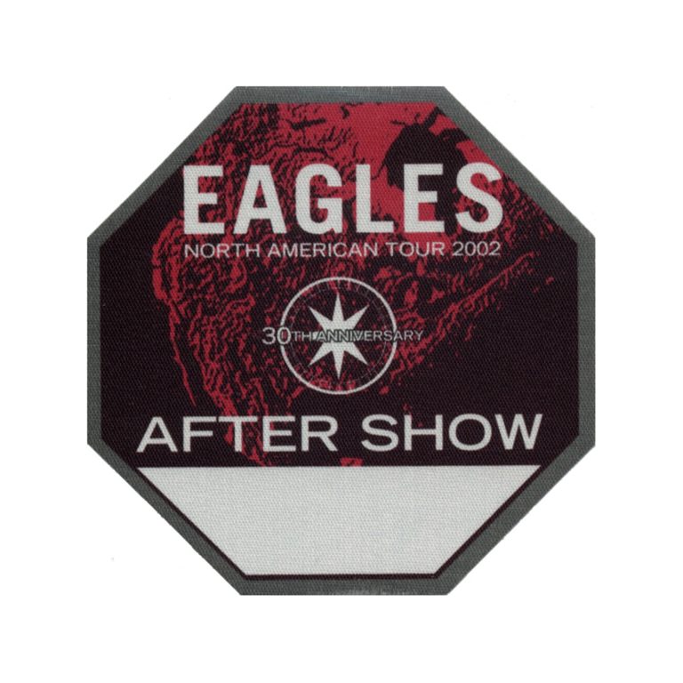 The Eagles 2002 30th Anniversary Concert Tour Aftershow Backstage Pass