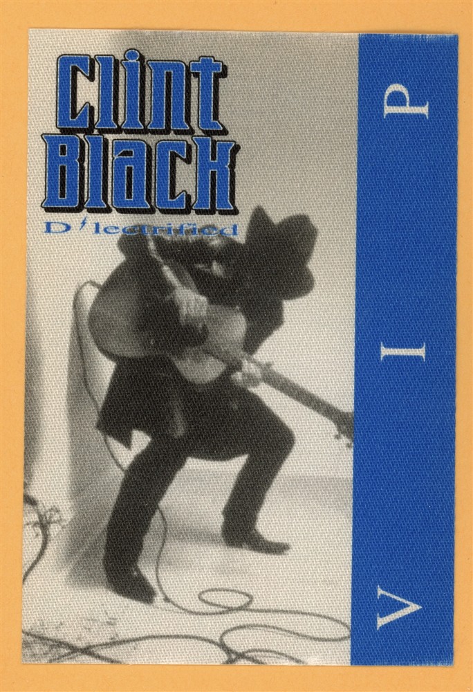 Clint Black 1999 D'lectrified Concert Tour VIP Backstage Pass