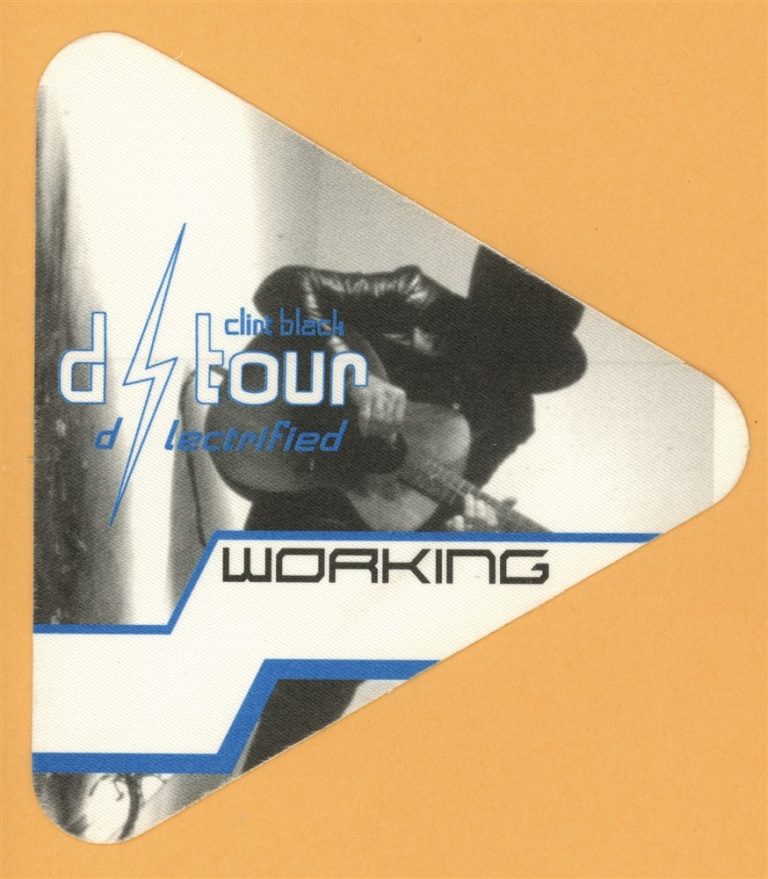 Clint Black 1999 D'lectrified Concert Tour WORKING Backstage Pass