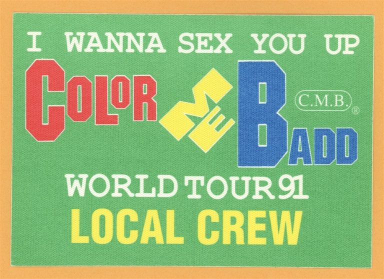Color Me Bad 1991 I Wanna Sex You Up Concert Tour CREW Backstage Pass