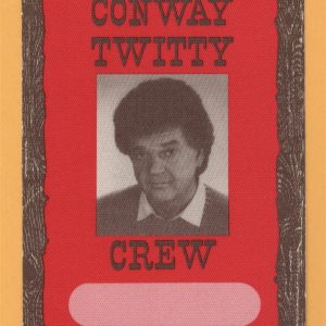Conway Twitty 1989 Wiseblood Concert Tour CREW Backstage Pass