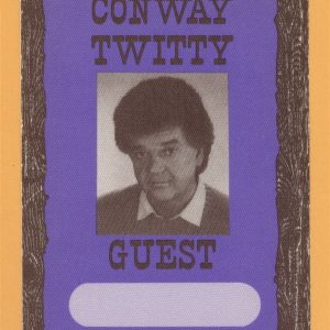 Conway Twitty 1989 Wiseblood Concert Tour GUEST Backstage Pass