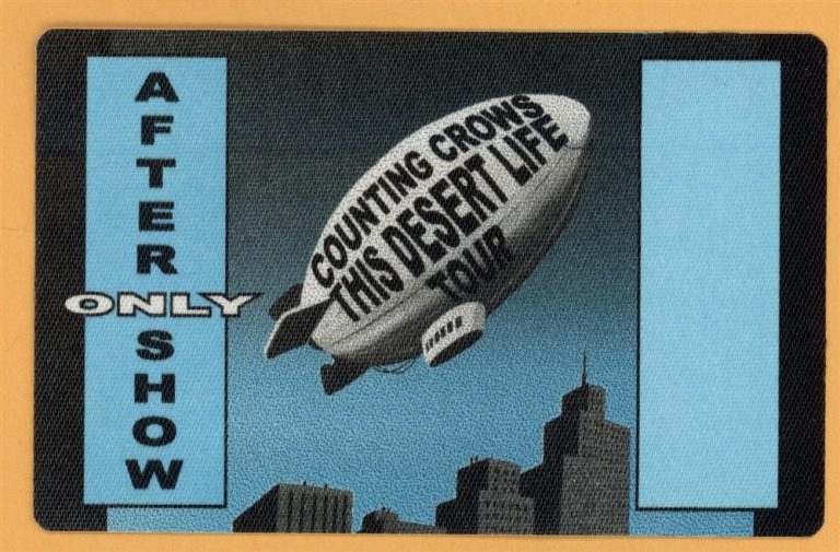 Counting Crows 1999 This Desert Life Concert Tour AFTER SHOW Backstage Pass