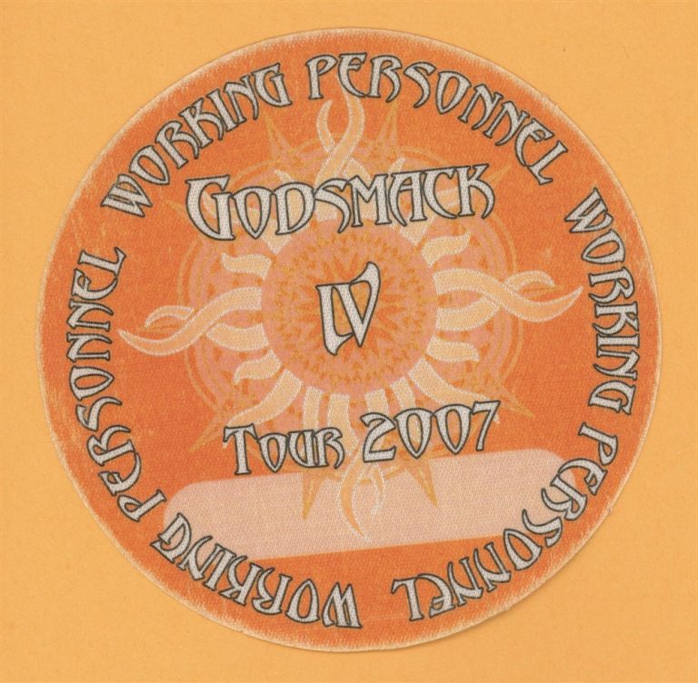 Godsmack 2007 IV Concert Tour Working Backstage Pass