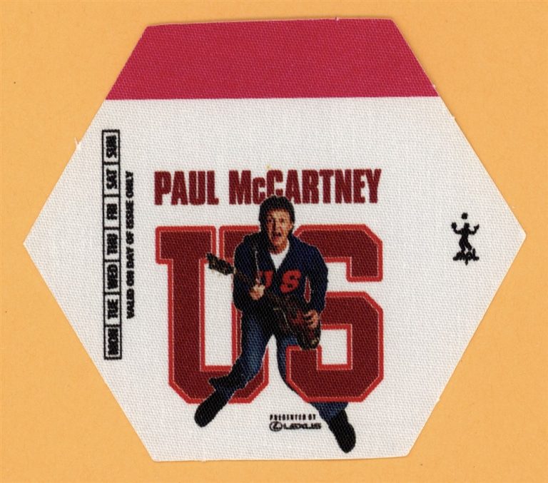 Paul McCartney 2005 Chaos and Creation Concert Tour Backstage Pass
