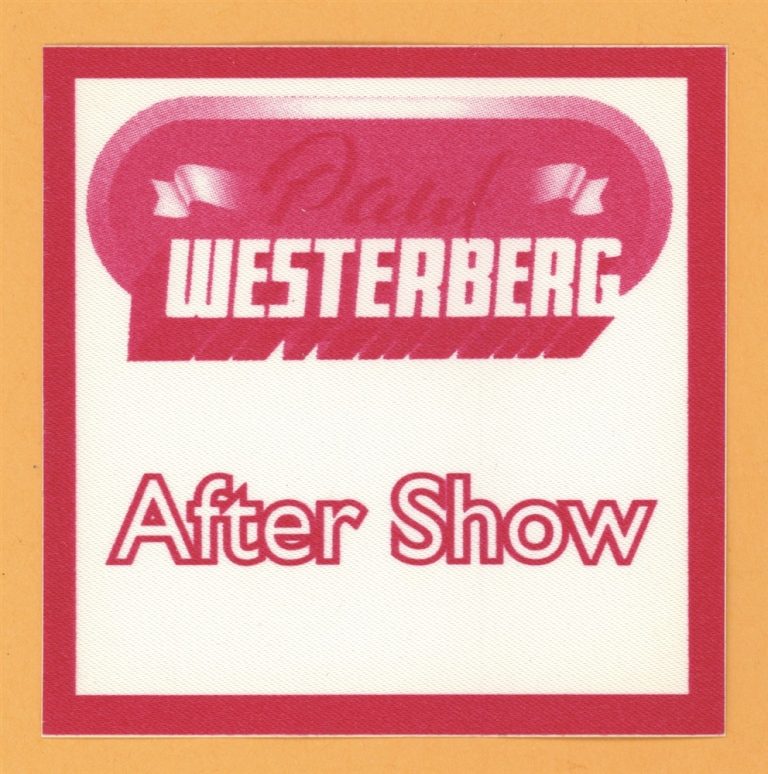 Paul Westerberg 2002 The Replacements Concert Tour AFTER SHOW Backstage Pass