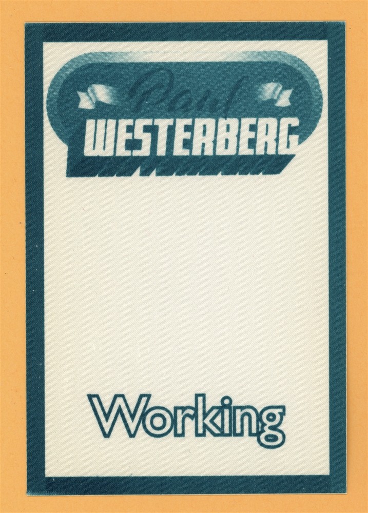 Paul Westerberg 2002 The Replacements Concert Tour WORKING Backstage Pass
