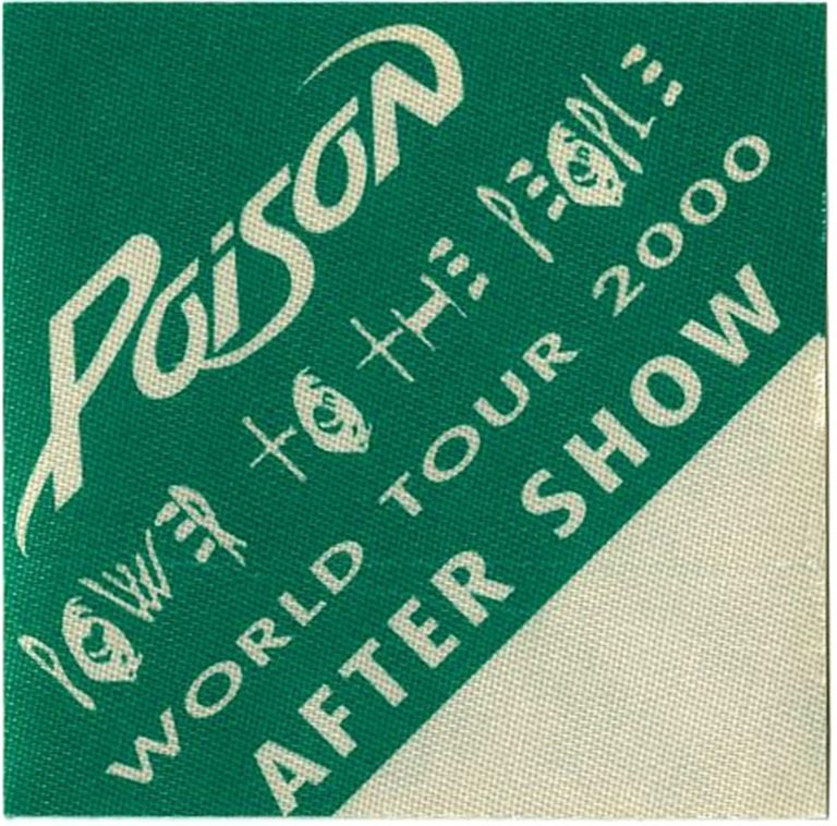 Poison 2000 Crack a Smile Concert Tour After Show Backstage Pass