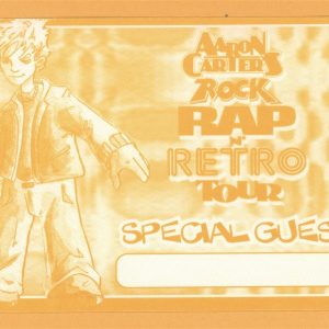 Aaron Carter 2002 Rap & Retro Concert Tour GUEST Backstage Pass