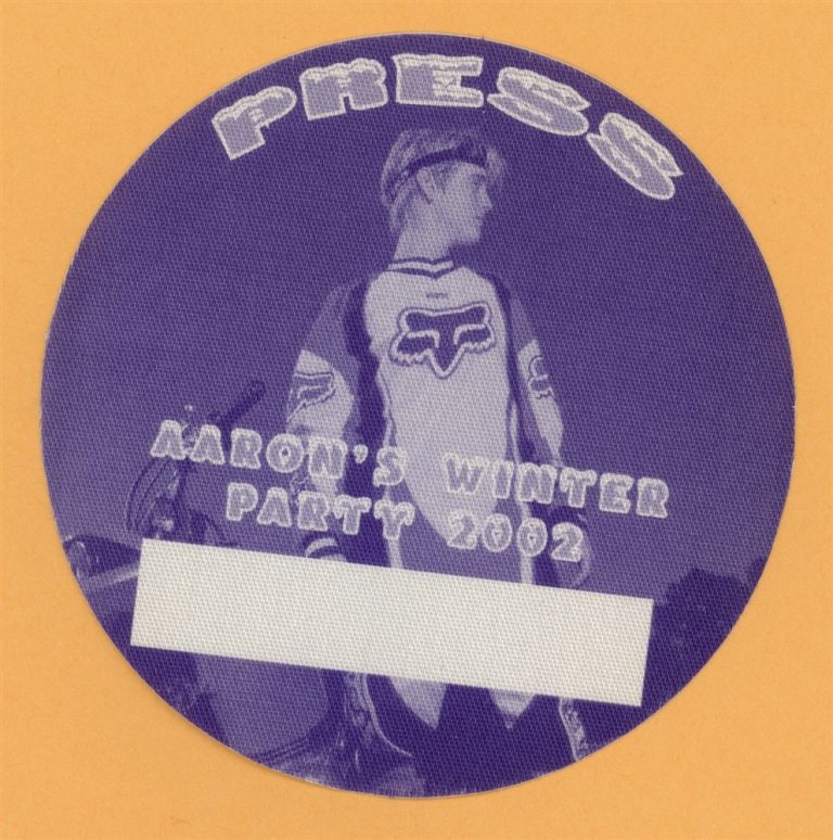 Aaron Carter 2002 Rap & Retro Concert Tour PRESS Backstage Pass