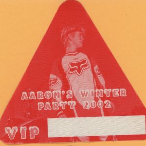 Aaron Carter 2002 Rap & Retro Concert Tour VIP Backstage Pass