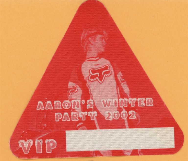 Aaron Carter 2002 Rap & Retro Concert Tour VIP Backstage Pass