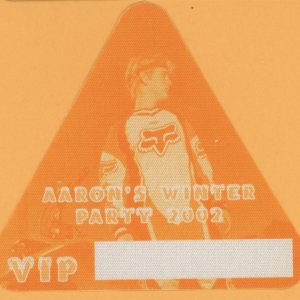 Aaron Carter 2002 Rap & Retro Concert Tour VIP Backstage Pass