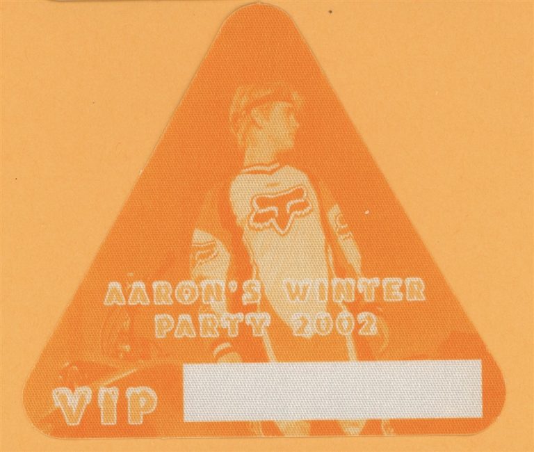 Aaron Carter 2002 Rap & Retro Concert Tour VIP Backstage Pass