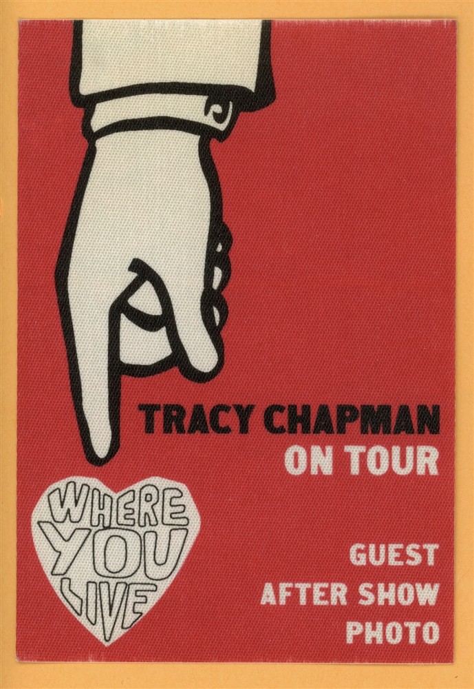 Tracy Chapman 2005 Where You Live Concert Tour Backstage Pass