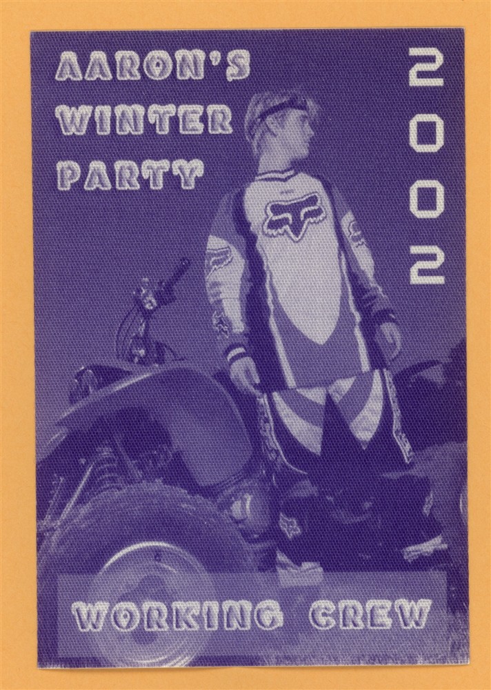 Aaron Carter 2002 Rap & Retro Concert Tour CREW Backstage Pass