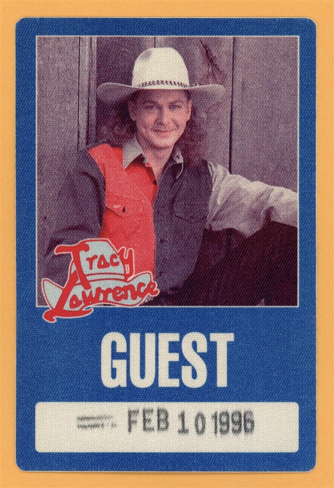Tracy Lawrence 1996 Concert Tour Guest Backstage Pass