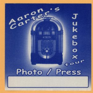 Aaron Carter 2003 Rap & Retro Concert Tour WORKING Backstage Pass