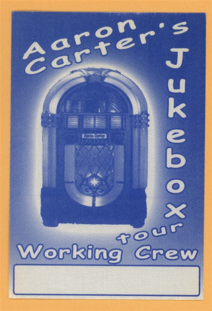 Aaron Carter 2003 Rap & Retro Concert Tour WORKING Backstage Pass