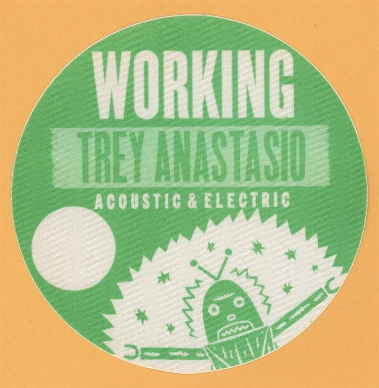 Trey Anastasio 2001 Phish Acoustic & Electric Concert Tour Backstage Pass