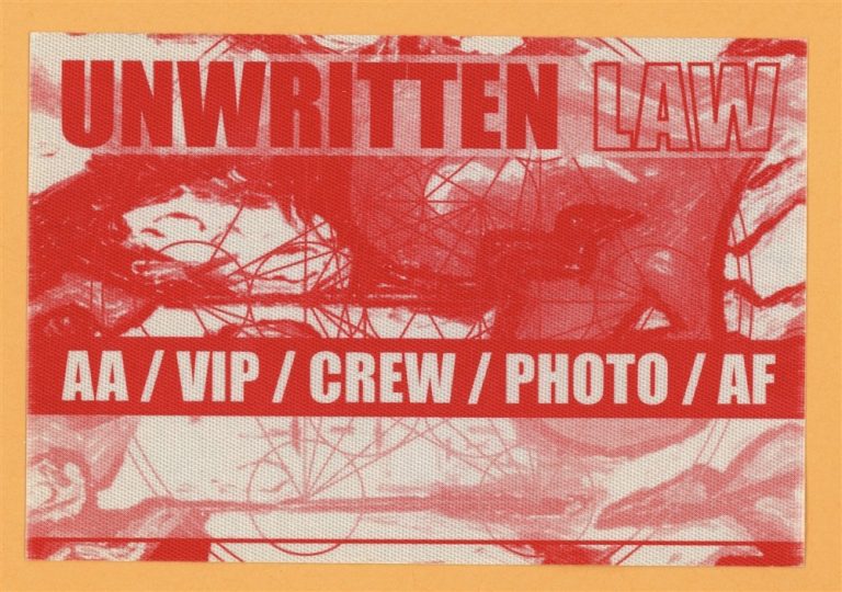Unwritten Law 2002 Elva Concert Tour VIP Backstage Pass