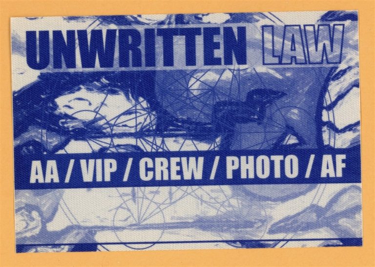 Unwritten Law 2002 Elva Concert Tour VIP Backstage Pass