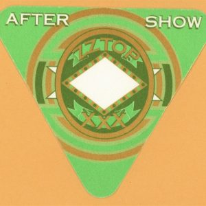 ZZ Top 1999 XXX Concert Tour Aftershow Backstage Pass