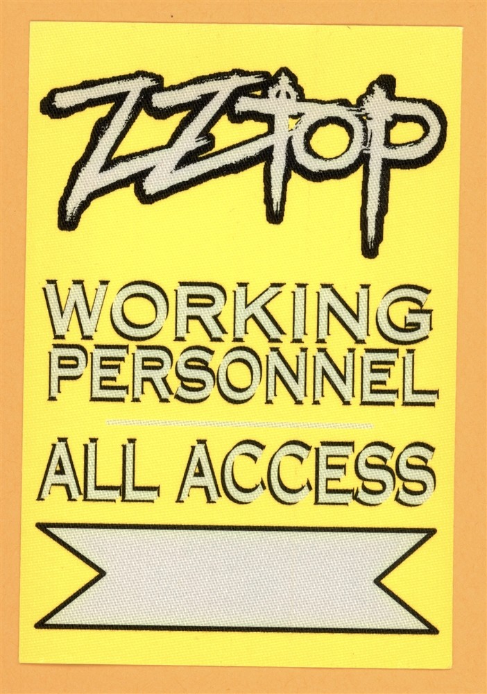 ZZ TOP 2011 REBELS AND BANDOLEROS CONCERT TOUR ALL ACCESS BACKSTAGE PASS COLLECTIBLE MEMORABILIA
