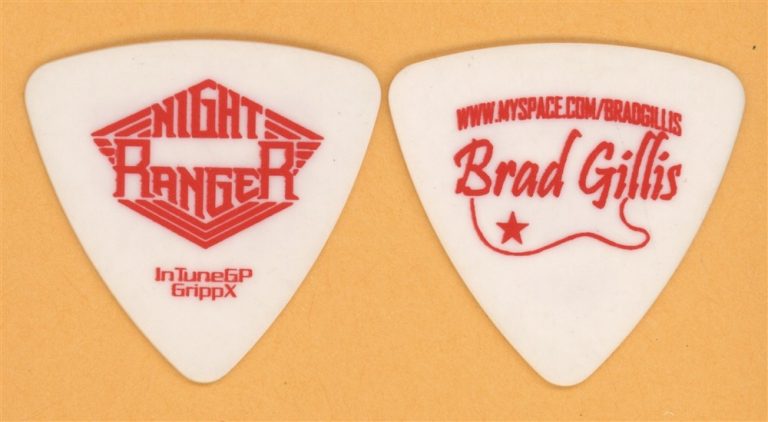 Night Ranger Brad Gillis Vintage Guitar Pick - 2011 Rock of Ages Tour