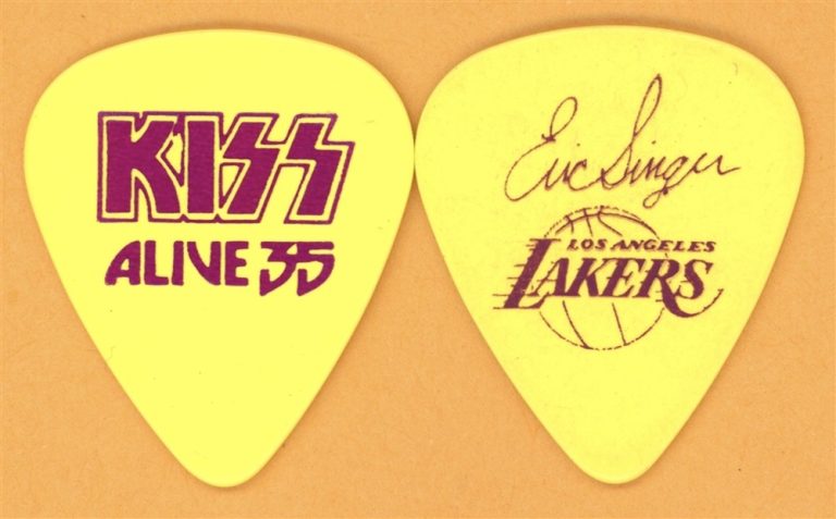 KISS Eric Singer Los Angeles Lakers Vintage Guitar Pick - 2009 Alive 35 Tour